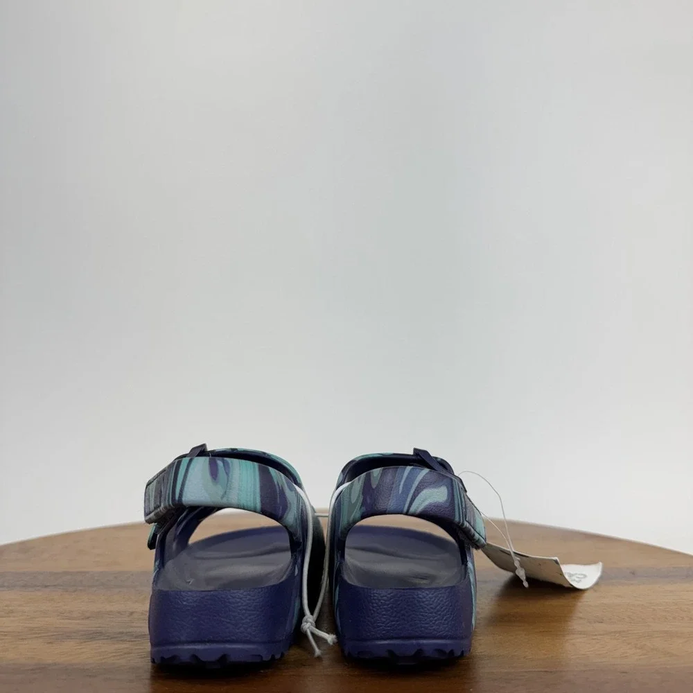 New Little Kids Harper Canyon‎ Eva Blue Marbled Rubber Strappy Sandals 8 C